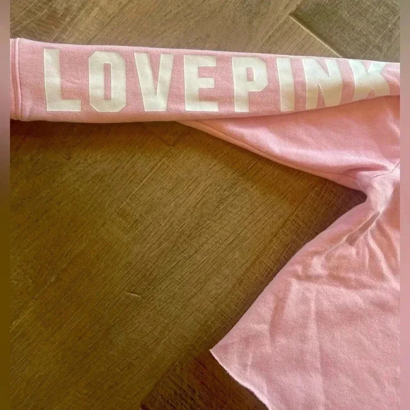 PINK Hoodie Crop Top - Picture 2 of 5